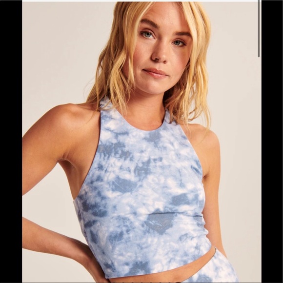 Abercrombie Wash Effect Cross Back Cropped Tank NWT - Picture 5 of 12